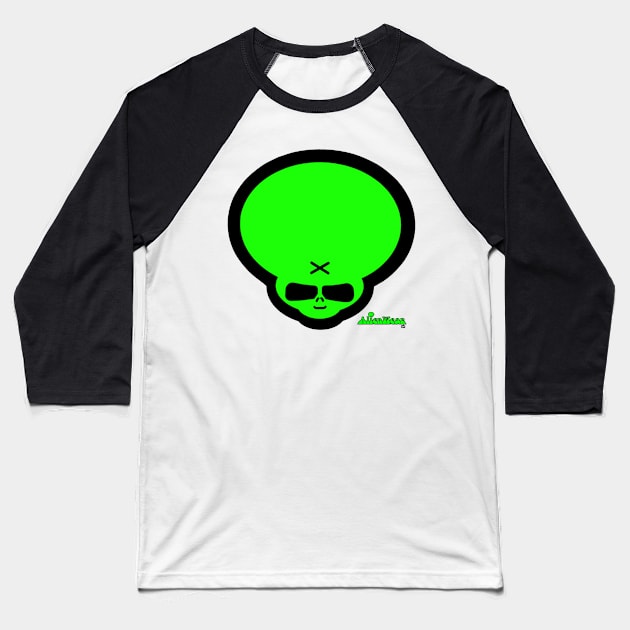 Happy Alien Baseball T-Shirt by ZoinksTeez